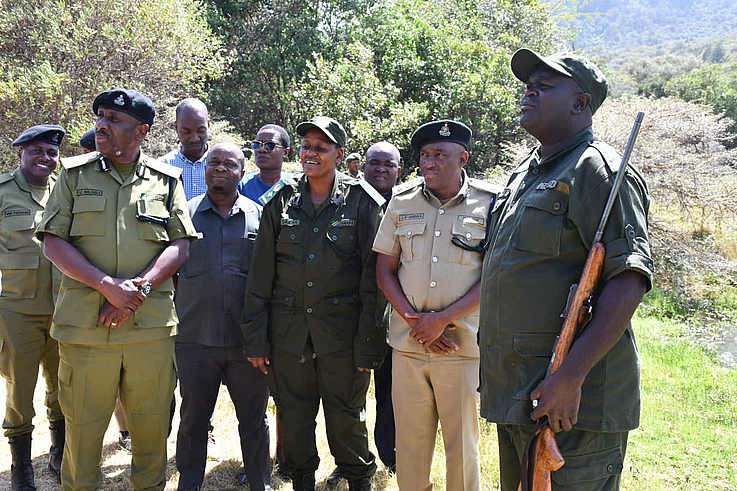 The CP-Faustine Shilogile visit Arusha National Park guided by the park warden in the spirit of building good Neiborhood with the citizens. 